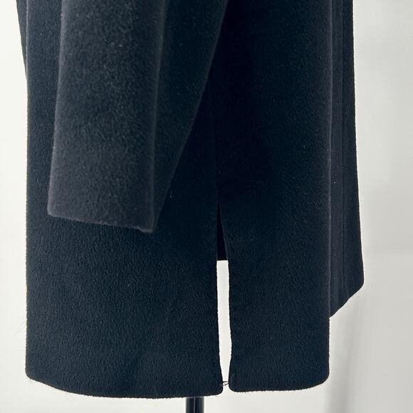 Cinzia Rocca Wool Cashmere Coat Womens 6 Black Made Italy Tailored - Picture 14 of 16